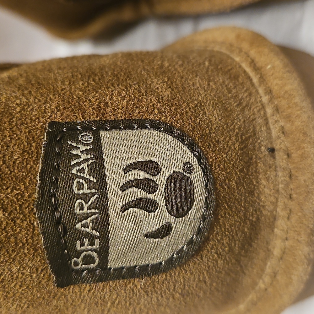NWT BearPaw Tan Suede Mid Calf Boots Womens Size 7 - Picture 6 of 9